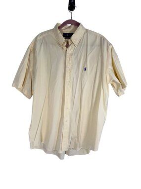 Ralph Lauren Shirt Yellow XL Blake Preppy Neutral Heritage Classic Resort Butter